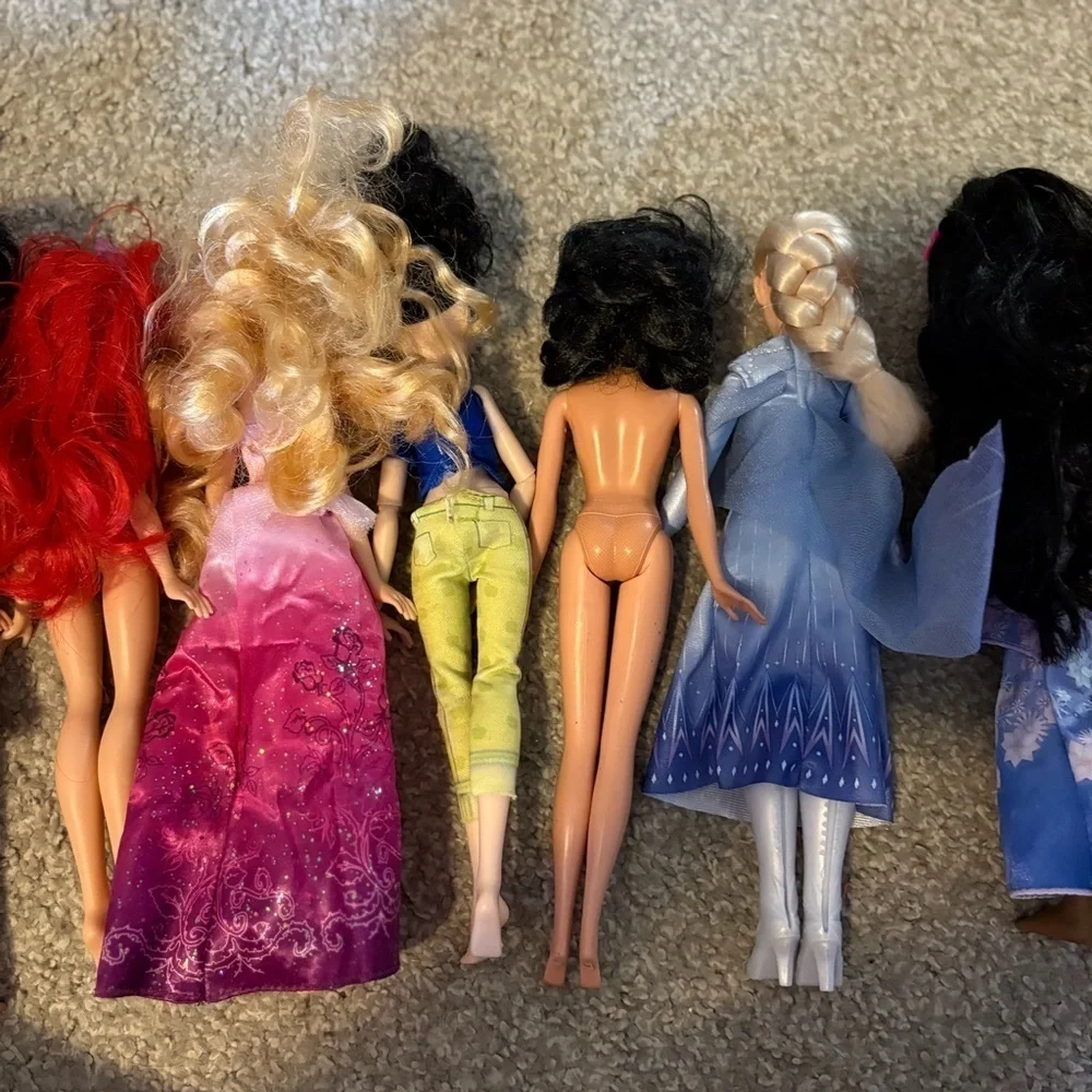 Disney Princess Doll Collection Toy Barbie Moana Pocahontas Ariel Aurora